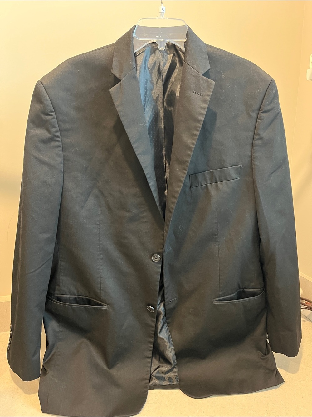 Haggar Black Men’s Suit Blazer - Two-Button Notch Lapel